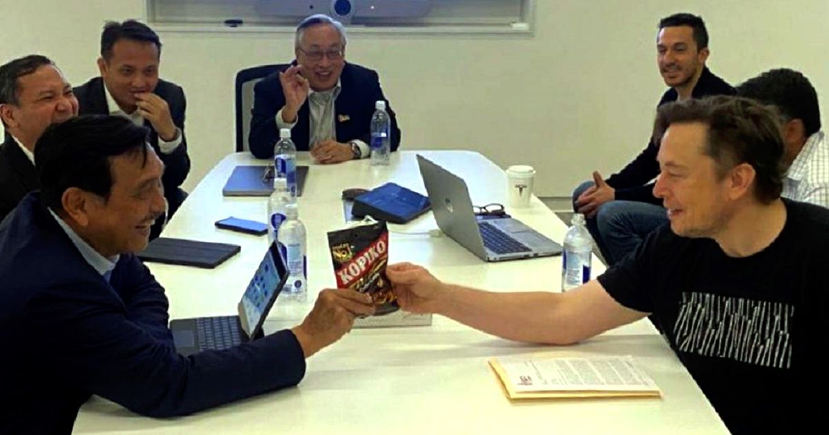 Ada Kopiko Dalam Lawatan Luhut BP Bertemu Elon Musk