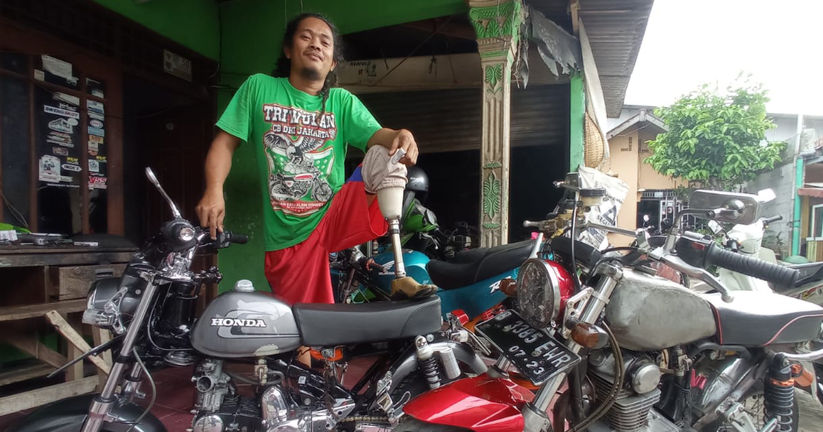 Motor Mini Karya Mekanik Berkaki Besi