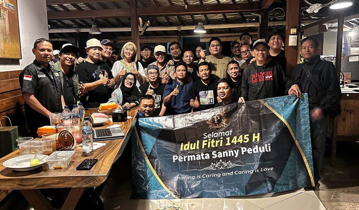 Permata Sanny Peduli Support YPJI Salurkan Bingkisan Lebaran Untuk Jurnalis Sambut Idul Fitri 1445 H